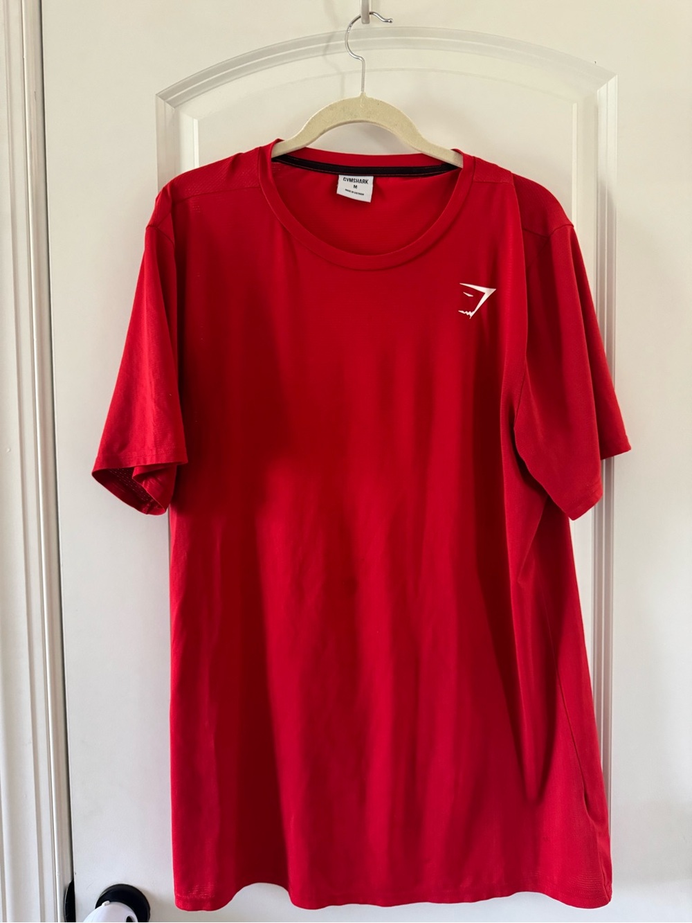 Gymshark Men’s Red Athletic Short Sleeve Tee